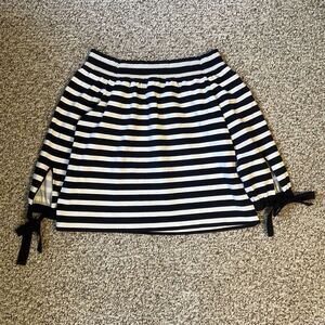 J Crew Womens Striped Shirt Top Size S Coastal Nautical Off the Shoulder Preppy